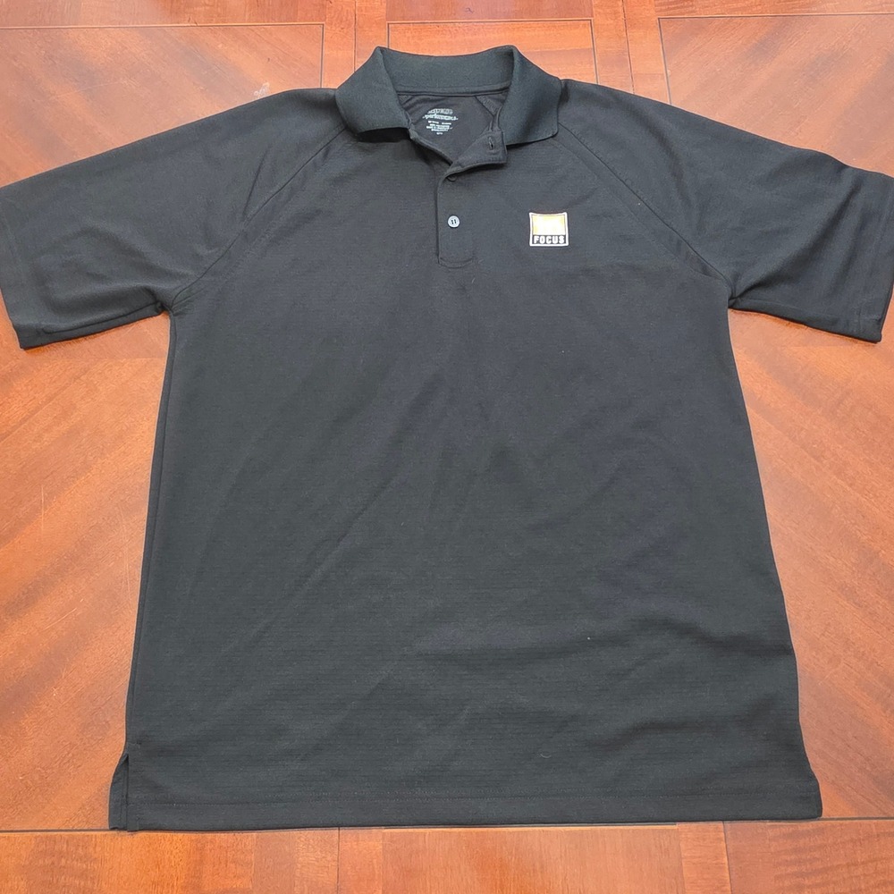 Extreme Performance Polo Mens M Black In Focus Logo Short Sleeve Active Shirt